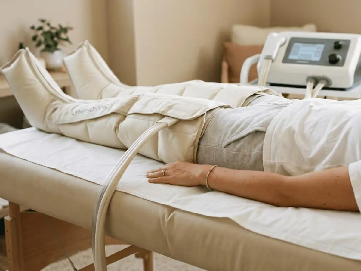 Frau mit Lipödem in Lymphomat